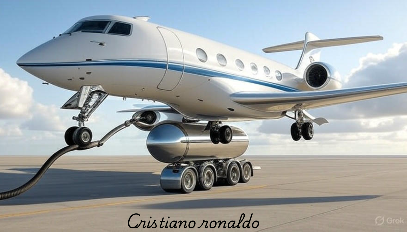 The Sky High Fuel Bill: Inside Cristiano Ronaldo's $2 Million Annual Jet Fuel Costs 2 Fuel truck refilling a Gulfstream G650 wing tank