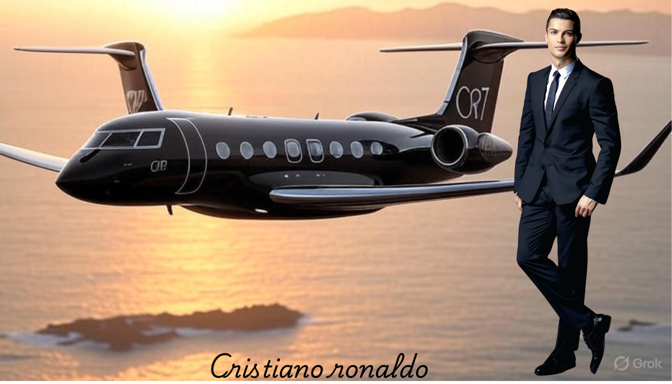 The Sky High Fuel Bill: Inside Cristiano Ronaldo's $2 Million Annual Jet Fuel Costs 1 Privet Jet of Cristiano Ronaldo